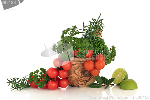 Image of Tomatoes, Herbs and Limes  