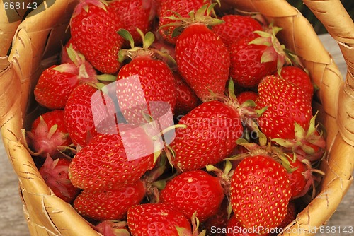 Image of basket of the strawberries