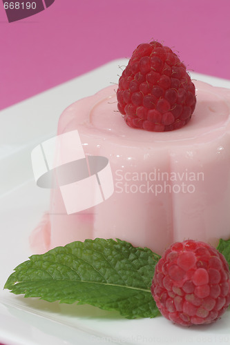 Image of Raspberry pudding