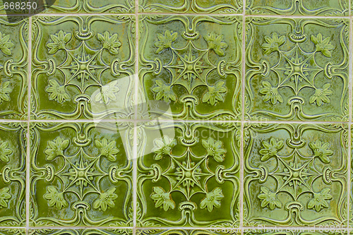 Image of vintage tiles from Sintra, Portugal