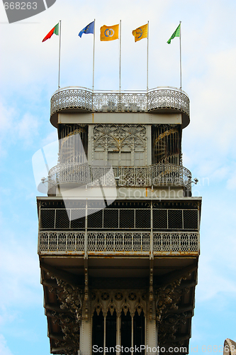 Image of  santa justa elevator in lisbon