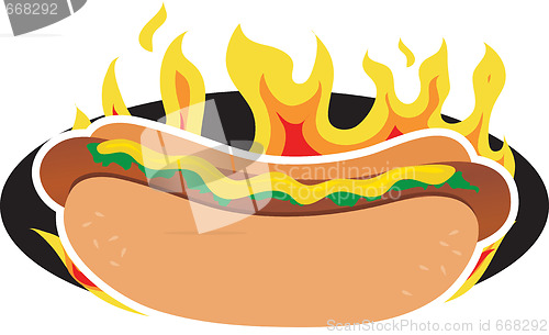 Image of Flaming Hot Dog