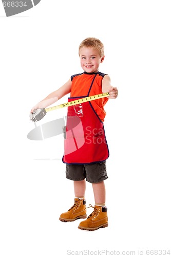 Image of Boy with measuring tape