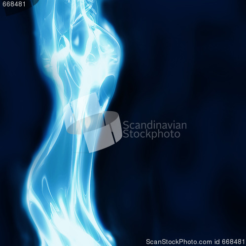 Image of abstract female blue