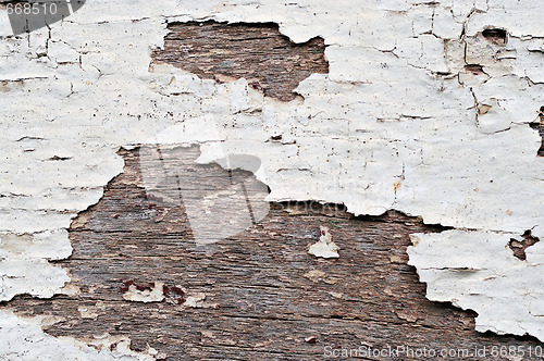 Image of old peeling paint on wood