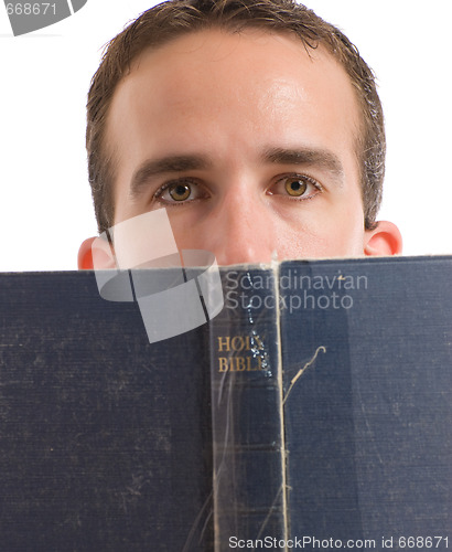 Image of Man Reading Bible