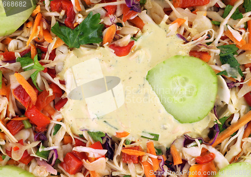 Image of 12 vegetables salad with sauce