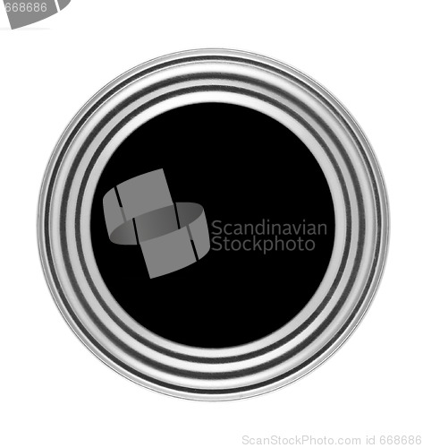 Image of Circular button with metal frame