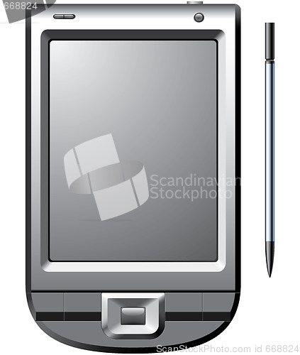 Image of PDA with stylus