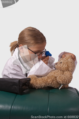 Image of Little girl doctor