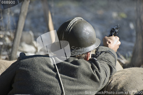 Image of Soldier shooting