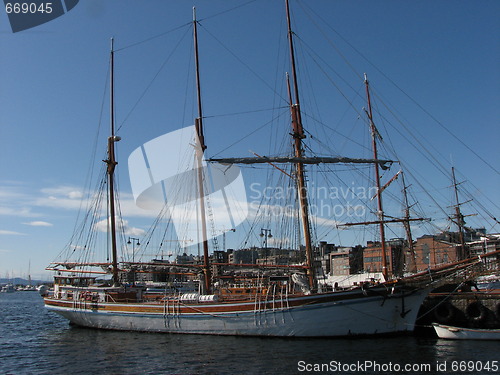 Image of Old ship in Oslo harbour
