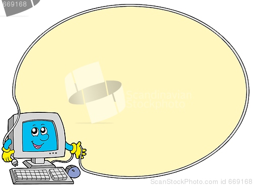 Image of Computer round frame