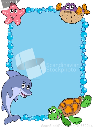 Image of Frame with sea animals 1