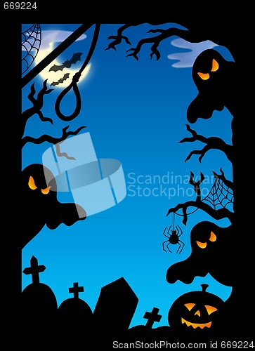 Image of Spooky silhouette frame