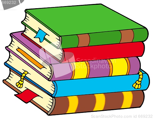 Image of Pile of colorful books