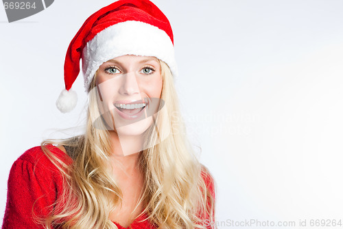 Image of Christmas santa girl