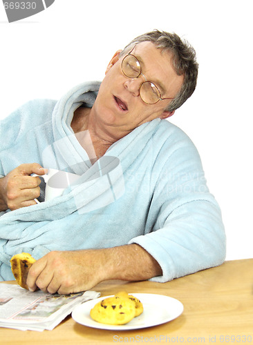 Image of Nerdy Man Asleep 