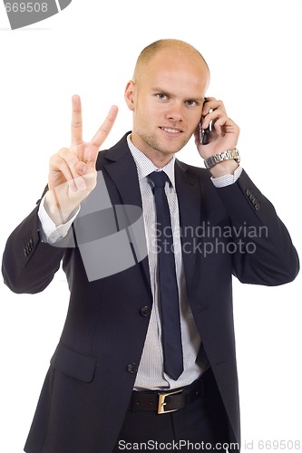 Image of businessman on the phone