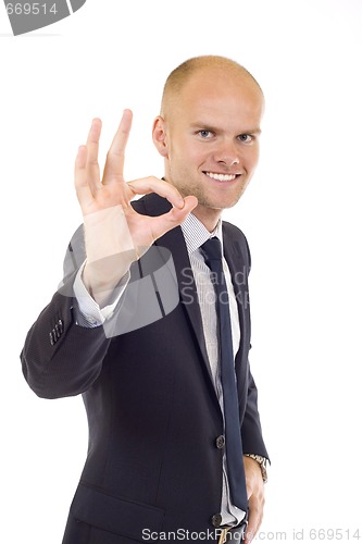 Image of  Business man gestures 