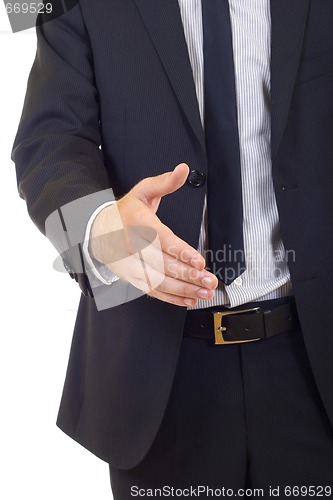 Image of businessman ready to handshake