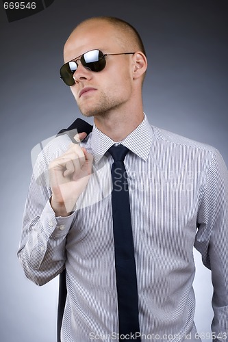 Image of businessman with sunglasses