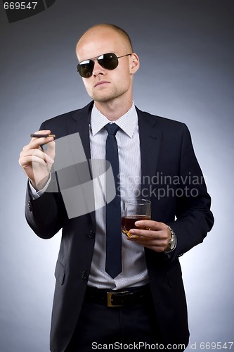 Image of young businessman asking for a lite
