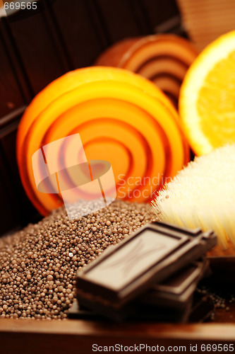 Image of chocolate and orange soaps