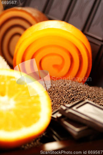 Image of chocolate and orange soaps