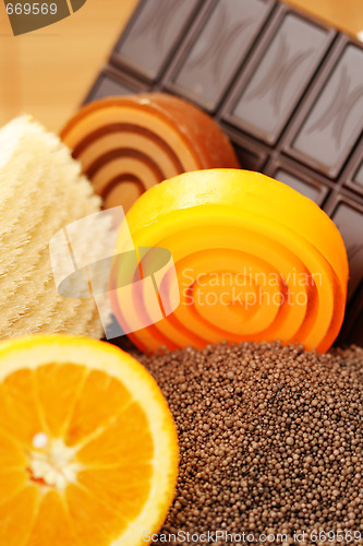 Image of chocolate and orange soaps
