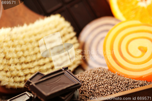 Image of chocolate and orange soaps