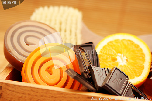 Image of chocolate and orange soaps
