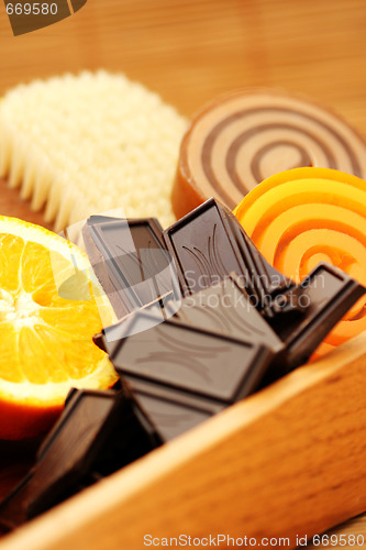 Image of chocolate and orange soaps
