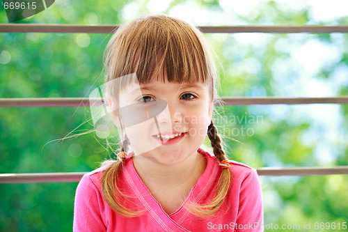 Image of Little girl with two plaits