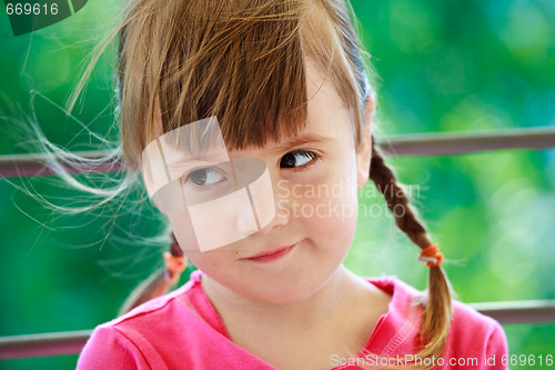 Image of Little girl with two plaits