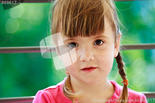 Image of Little girl with two plaits