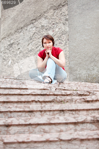 Image of Pensive young woman