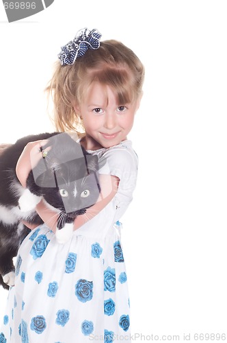 Image of Girl and cat