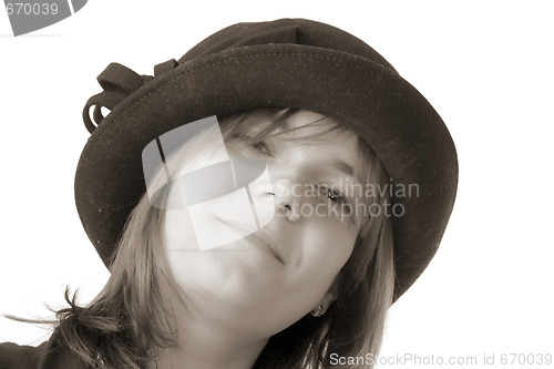 Image of smiling woman in hat