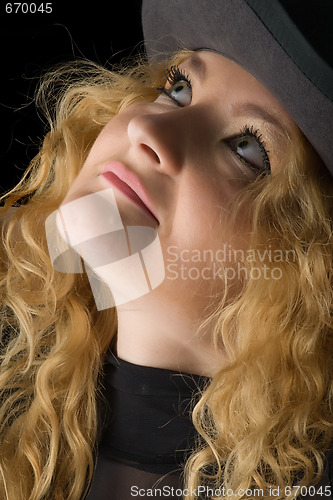 Image of beautiful woman close-up portrait