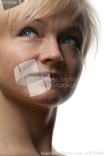 Image of beautiful woman close-up portrait