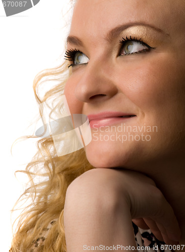 Image of smiling woman close-up portrait