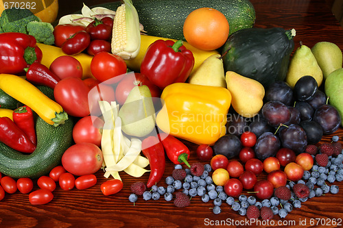 Image of Fruits and vegetables.