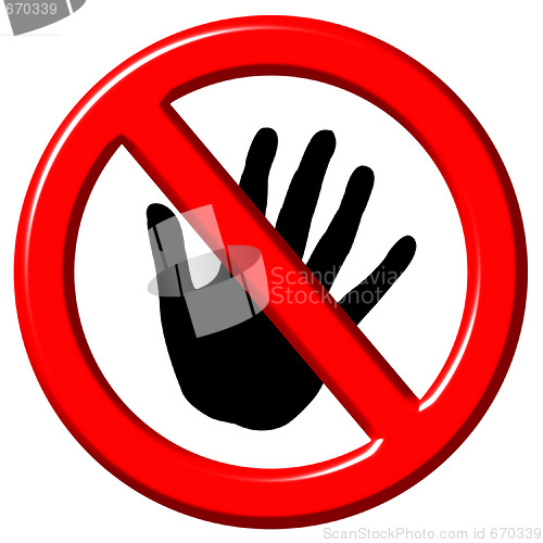 Image of Do Not Touch 3d sign