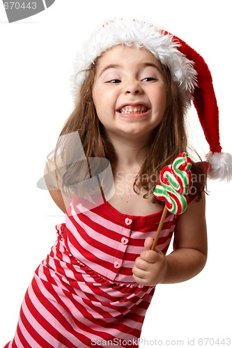 Image of Christmas girl with cheeky smile