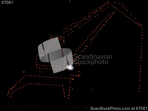 Image of crane in the dark