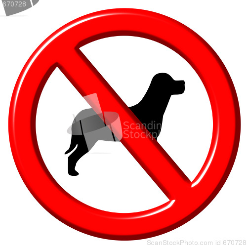 Image of No dogs 3d sign