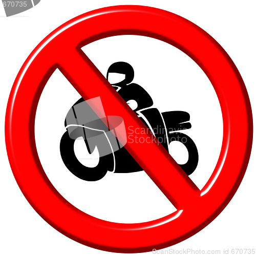 Image of No motorbikes 3d sign