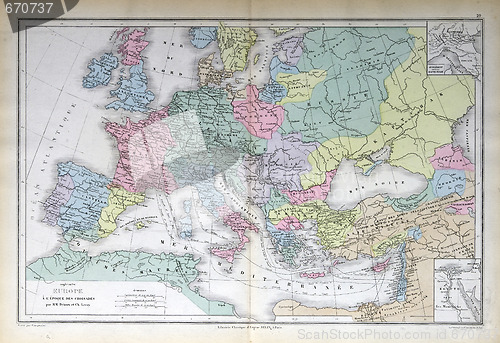 Image of Old map of 1883, Europe