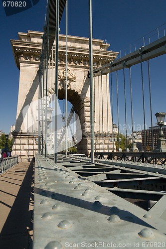 Image of chain bridge in Budapest